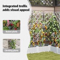 Tuin Bloempot 5 pcs Wit Staal - thumbnail