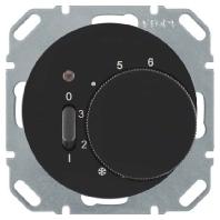 Berker thermostaat met verbreekcontact R1-R3 zwart 20302045