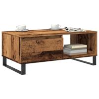 Salontafel 90x50x36,5 cm bewerkt hout oud houtkleurig - thumbnail