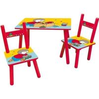 T'CHOUPI Rechthoekige tafel 41,5x61x42 cm + 2 stoelen 49,5x31x31,5cm - thumbnail
