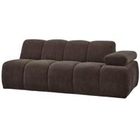 Woood Mojo 2-zits bank arm rechts ribstof Bruin - thumbnail