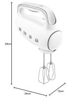 Smeg HMF01WHEU jaren &apos;50 handmixer, wit - thumbnail