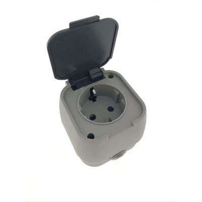 WCD Stopcontact Waterdicht 1 V Met Klep Vierkant