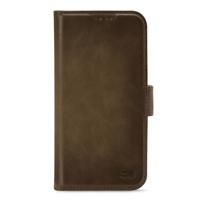 Senza Desire Leather Wallet Apple iPhone 12 Mini Burned Olive - thumbnail