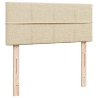 Boxspring met matras stof crèmekleurig 120x200 cm - thumbnail