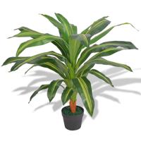 VidaXL Kunst dracena plant met pot 90 cm groen - thumbnail