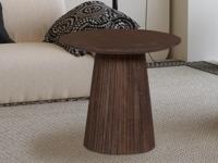 Ronde eettafel MIGADON 50 cm donkerbruin - thumbnail