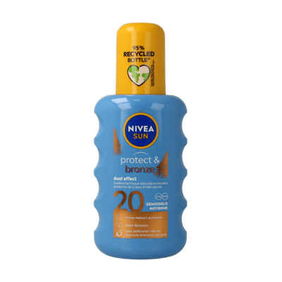 Nivea Sun protect & bronze zonnespray SPF20 200 Milliliter Nivea Sun protect & bronze zonnespray SPF20 200 Milliliter