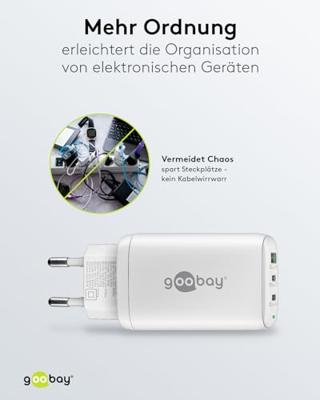 Goobay 65408 oplader voor mobiele apparatuur Hoofdtelefoons, Laptop, Smartphone, Tablet Wit AC Snel opladen Binnen Goobay 65408 oplader voor mobiele apparatuur Hoofdtelefoons, Laptop, Smartphone, Tablet Wit AC Snel opladen Binnen