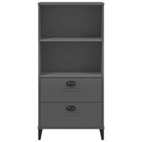 Boekenkast VIKEN 60x35x123 cm massief grenenhout antracietgrijs - thumbnail