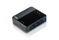 Aten US434-AT USB 3.0 randapparatuurschakelaar met 4 poorten, zwart - thumbnail