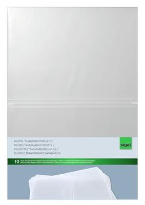 Sigel Dubbele transparante hoes SM180 10 stuk(s) Sigel Dubbele transparante hoes SM180 10 stuk(s)