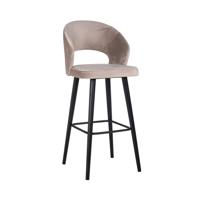 Richmond Barstoel 'Savoy' Velvet, kleur Khaki (zithoogte 82cm) - thumbnail