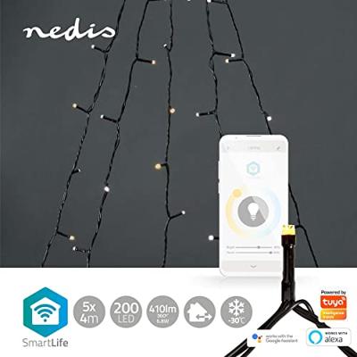 Nedis SmartLife Decoratieve LED | Wi-Fi | 200 LED&apos;s | 5 x 4 m | 1 stuks - WIFILXT12W200 WIFILXT12W200