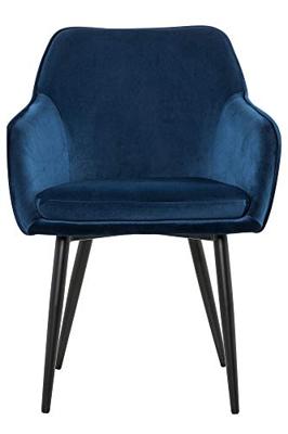 Artistiq Eetkamerstoel 'Juna' Velvet, kleur Blauw