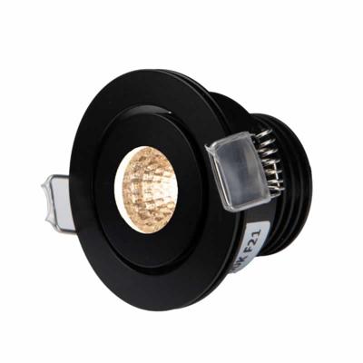 LED Spot Module 300 lumen 3,3W 2700K dimbaar diameter 50mm kantelbaar zwart