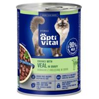 OPTIVITAL Sterile With veal in gravy - nat kattenvoer - 415g - thumbnail