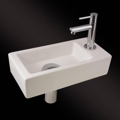 Best Design One Pack fonteinset - 36x18cm - kraan rechts - wit 3853020