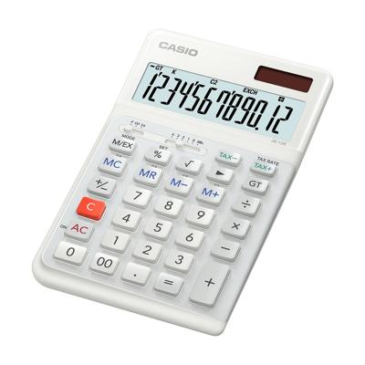 Casio JE-12E-WE Bureaurekenmachine Wit Aantal displayposities: 12 werkt op batterijen, werkt op zonne-energie (b x h x d) 111 x 178 x 24 mm