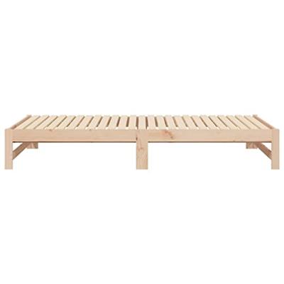 Slaapbank uitschuifbaar massief grenenhout 2x(90x200) cm