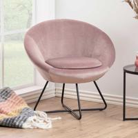 Fauteuil Forli - fluweel - roze - thumbnail