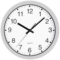 Kwarts Wandklok 30 cm x 4 cm Zilver - thumbnail