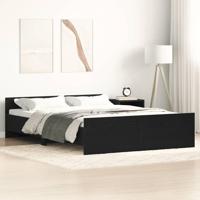 Bedframe zonder matras 120x200 cm bewerkt hout zwart eikenkleur - thumbnail