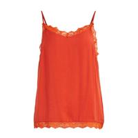 VILA singlet VICAVA met kant rood/oranje - thumbnail