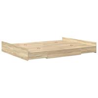 Opbergbedframe met lade Sonoma eiken 140 x 200 cm Bewerkt hout - thumbnail