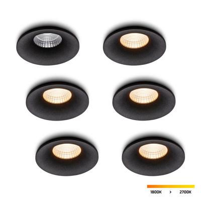LED-inbouwspot Villa zwart 5W dimbaar IP54