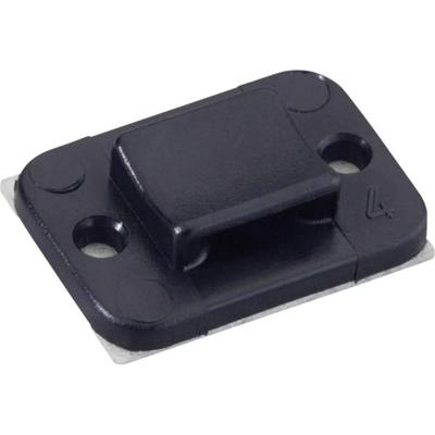 HellermannTyton TY3G1S-W-C1 Bevestigingssokkel Zelfklevend, Schroefbaar 151-11310 Halogeenvrij, UV-stabiel, Weerbestendig Zwart 1 stuk(s)