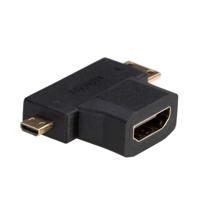 Akyga AK-AD-23 tussenstuk voor kabels HDMI miniHDMI / microHDMI Zwart - thumbnail