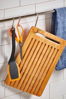 Fiskars Functional Form Set bamboe broodsnijplank en mes - thumbnail