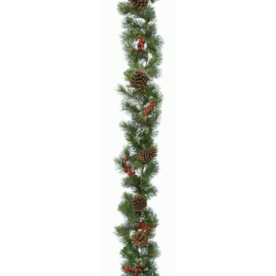 Kerstslinger guirl.bes l10b30h270 cm groen/wit Everlands - Everlands Kerstslinger guirl.bes l10b30h270 cm groen/wit Everlands - Everlands