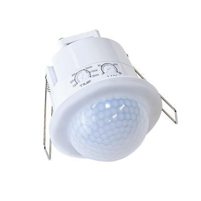 PIR-bewegingssensor met schemerschakelaar - 68mm - 360° - Bereik tot 10m links & rechts - Montagehoogte 2,2 tot 6m - IP54 - Maximaal 600W