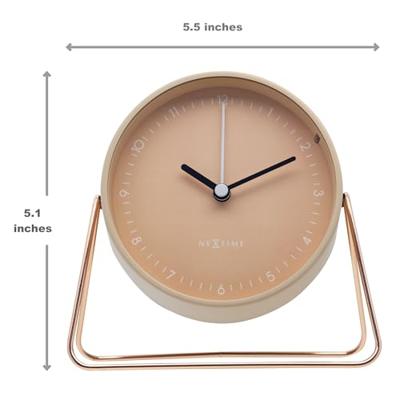NeXtime NE-5240RZ Wekker Berlin 14x13 cm Champagne/Metaal NeXtime NE-5240RZ Wekker Berlin 14x13 cm Champagne/Metaal