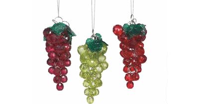 Wine kunststof h10 cm Ornament kerstbal III Kurt S. Adler - Kurt s adler