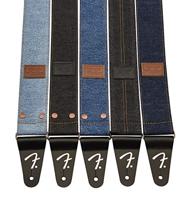 Fender x Wrangler® Denim Strap Washed Black Stitch gitaarband - thumbnail