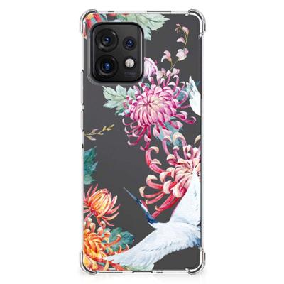 Motorola Edge 40 Pro Case Anti-shock Bird Flowers Motorola Edge 40 Pro Case Anti-shock Bird Flowers