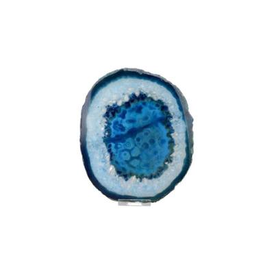 Agaatschijf Blauw Gekleurd (Model 60) Agaatschijf Blauw Gekleurd (Model 60)