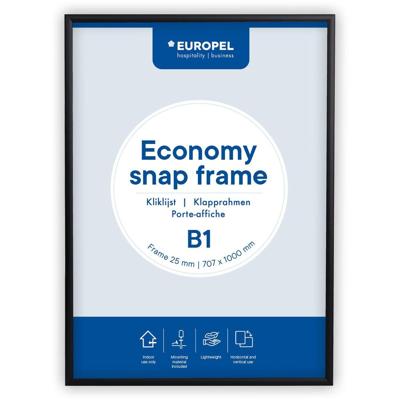 Europel Clicklijst Economy, lijst 25 mm, ft B1, zwart