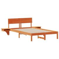 Bedframe met nachttafels met hoofdeinde Wasbruin 135 x 190 cm - thumbnail