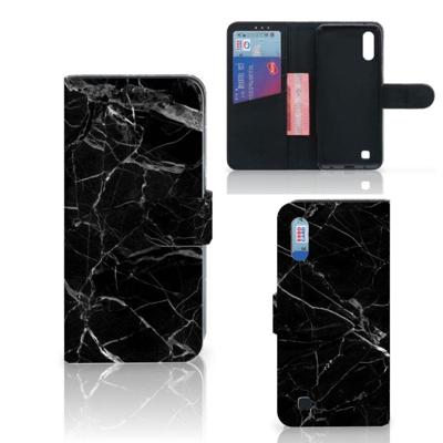 Samsung Galaxy M10 | Bookcase | Marmer Zwart - Origineel Cadeau Vader | Portemonnee hoesje