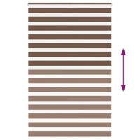 VidaXL Zebra rolgordijn 145x230 cm stofbreedte 140,9cm polyester bruin - thumbnail
