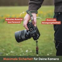 C-Rope Claw Camera wrist strap Military Olive, 30cm Paracord - thumbnail