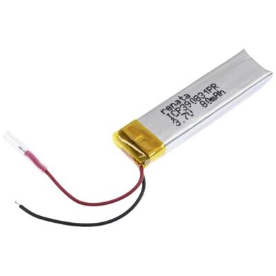 Renata ICP390831PR Speciale oplaadbare batterij Prismatisch Kabel LiPo 3.7 V 85 mAh 1 stuk(s)