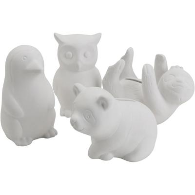 Creativ Company Spaarpotten, dieren, afm 8,5-11 cm, inhoud kan variëren , 4x6 stuk/ 1 doos