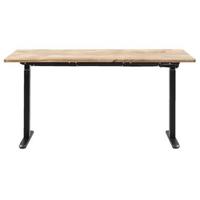 Bureau Homeworx zit/sta handmatig verstelbaar - mangohout/zwart - 75/118x160x80 cm - Leen Bakker - thumbnail