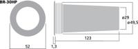 Monacor BR-30HP Bassreflexbuis 123 mm Binnendiameter:29 mm - thumbnail