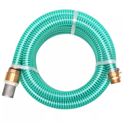 VidaXL Zuigslang met messing koppelingen 3 m 25 mm groen